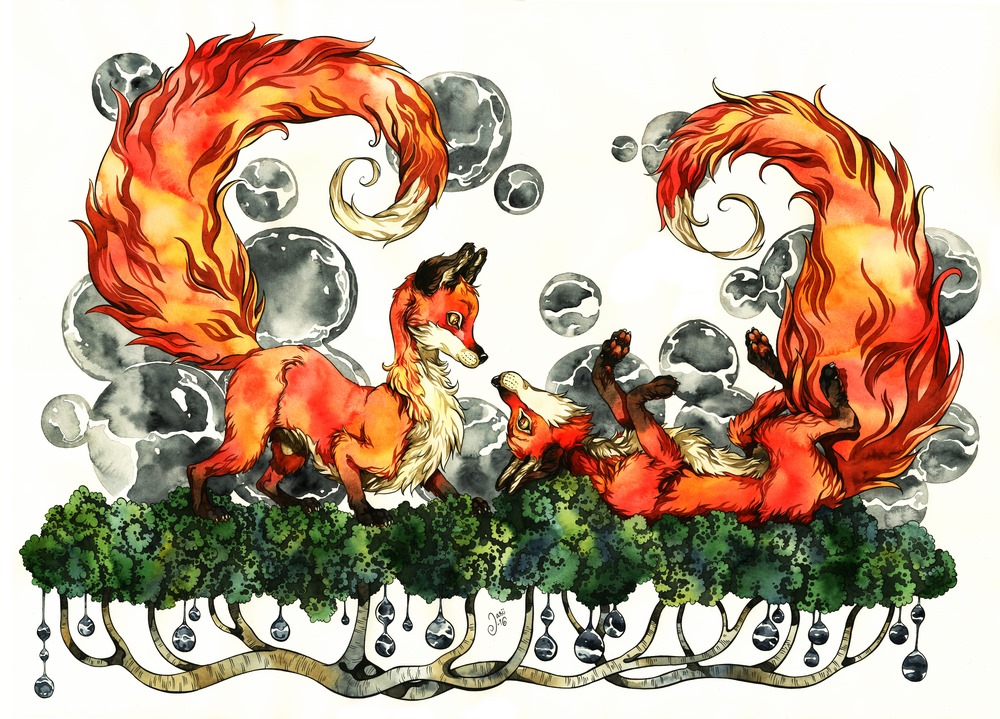 Original Painting - Spiral Tails